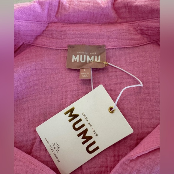 Show me your Mumu Weekday Button Up
Bubblegum Pink Gauze Shirt Size L New - Picture 5 of 10